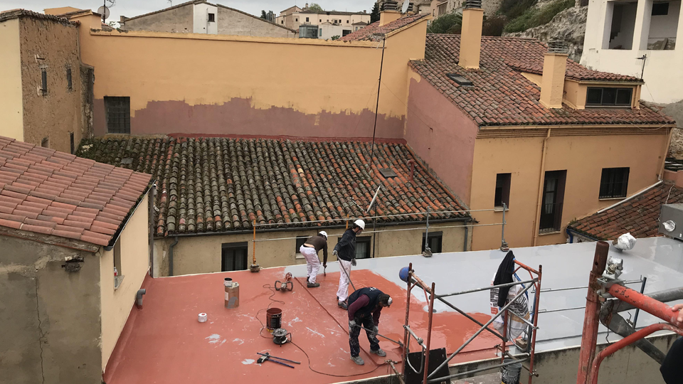 proceso de impermeabilización museo de Zamora